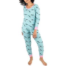 Leveret Women's Ocean Animal Pajamas - Whale/Narwhal Blue