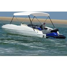 Tarp Frames & Boat Canopies vidaXL 2 Bow Bimini Top White 150x120x110 cm