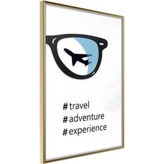 Artgeist Inramad Tavla Life Goals Guldram Poster