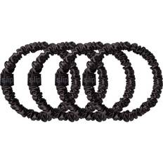 Pure Silk Skinny Scrunchies Black