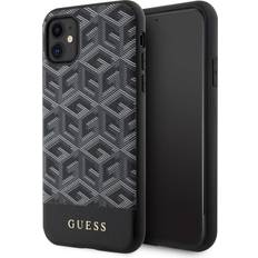 Guess iPhone 11/XR Mobilskal Magsafe Cube Stripes Svart