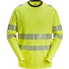 Clothing Snickers High-Vis Class 2/3 Long Sleeve T-Shirt - High Vis Yellow