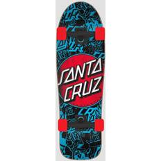 Santa Cruz Cruisers Santa Cruz Classic Dot 80s Cruiser Skateboard Distress Red/Black/Blue