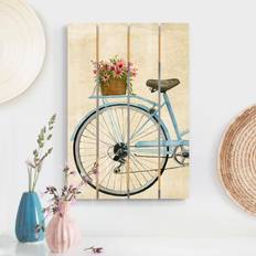 Figuras de Madera Impression sur bois Flowers Courier II