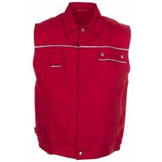 3XL Work Vests Planam Weste Canvas 320 rot/rot