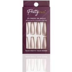 Pro False Press On Nails Look On The White Side 24 Pieces