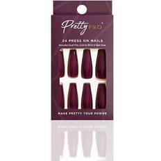 Pretty Pro pro reusable press on false nails plum this way 24pcs