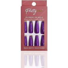 Pretty Pro pro reusable press on false nails purple passion 24pcs