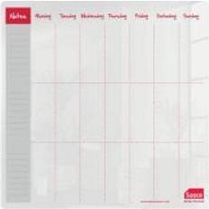 Transparent Whiteboards SASCO Mini Desktop Weekly Planner 2410178 Acrylic