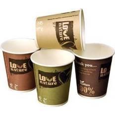 Kaffebæger 25cl ø80 Huhtamaki Kaffebæger Pap/PLA 25 cl Ø80 mm Bioware bionedbrydelig PEFC-Certificeret