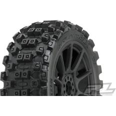 Proline 1/8 Badlands MX M2 Fr/Rr Buggy Tires Mounted 17mm Black Mach