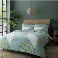 Catherine Lansfield Larsson Geo Duvet Cover Green