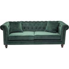 Venture Design Velvet Green Sofa 217cm 3-Sitzer