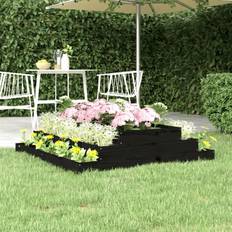 vidaXL plantekasse 110x110x27 massivt fyrretræ Plantekasse