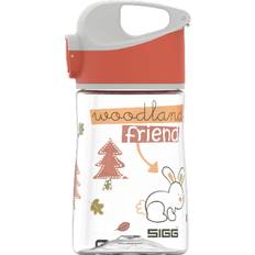 Sigg Barn- & Babytillbehör Sigg Miracle Woodland Friend barn dryckesflaska 0,35 l Tritan barn vattenflaska med läckagesäkert lock, en hand barn drickflaska med sugrör