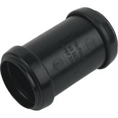 Sewer FloPlast Black Push-Fit Waste Pipe Coupler Dia40mm