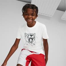 Koripallo Lastenvaatteet Puma Basketball Tee - White