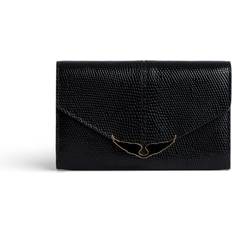 Zadig & Voltaire Noir Borderline Logo-embellished Grained-leather Wallet