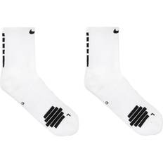 Nike Elite Mid Basketball Socks WHITE/BLACK/BLACK, Tøj, Sokker, Hvid, 34-38 2-5