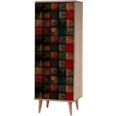 Multicolore Armoires Meuble À Chaussure INDIANA Bois Clair Et Multicolore Armoire