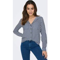 Only Donna Camicie Only Camicia da donna a maniche lunghe in tessuto Yasmin - Bleu