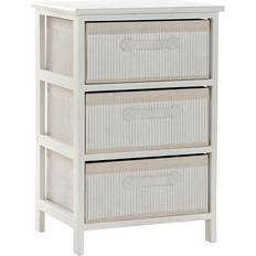 Dkd Home Decor White Bamboo Drawers in Paulownia Wood 42 x 32 x 63 cm Chest of Drawer