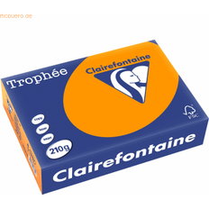 Orange Papiers de bureau Clairefontaine 250 Feuilles A4 - 210G Couleur Vives - Orange Vif - Trophée Clairefontaire 1767C