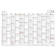 Plakatkalender 12 Monate 2024 42x29,7 gerollt Posterkalender Jahresplaner