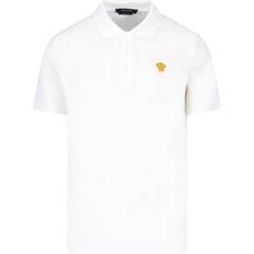 Versace Polos Versace Medusa Logo Polo Shirt - White