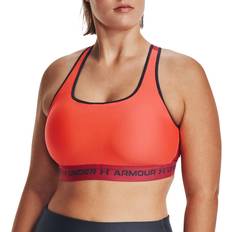 Orange BHs Under Armour UA Crossback Mid Bra-ORG Sport Bra Orange