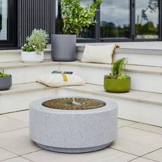 White Garden Decorations Ivyline Solis Large Water Feature with Light Display