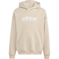 Adidas Junior Fleece Hoodie - Wonder Beige White