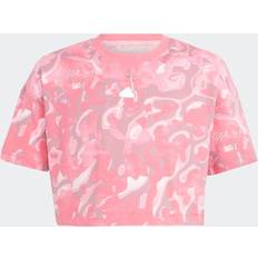 Transparent Tops Children's Clothing Adidas Future Icons Allover Print T-Shirt - Clear Pink/Orchid Fusion/Wonder Orchid