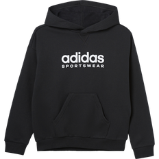 Adidas Junior Fleece Hoodie - Black/White