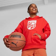 Puma Posterize Basketball Hoodie Teenager Für Kinder, Rot, Größe: 176, Kleidung