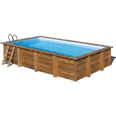 Pools Gre Echtholzpool Evora Rechteckig 620 x 420 x 133 cm