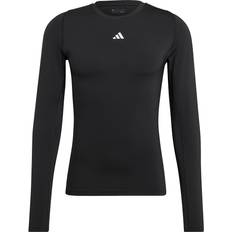 Adidas Dam - Polyester Överdelar Adidas Baselayer Aeroready Techfit Svart/vit Svart