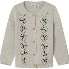 6-9M Koftor Name It Peyote Melange Helle Stickat Cardigan-74