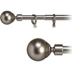Tringles à Rideaux Gift Decor Tringle à Rideaux Extensible Métal Chromé Boule 120 à 210 cm