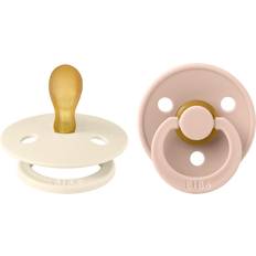 Bibs Nappar Bibs Colour Latex Size 1 Symmetrical Ivory/Blush 2-pack
