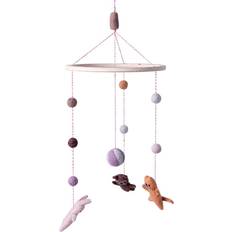 Wool Mobiles Sebra Baby Mobile Teeny Toes Pink