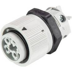 Grey Electrical Cables Wieland 46.051.5054.0 Bullet connector Socket, built-in Series round connectors RST MINI Total number of pins: 3 PE 1 pcs