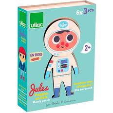 Puslespil Træ 6x3 Brikker Jules OneSize Puslespil