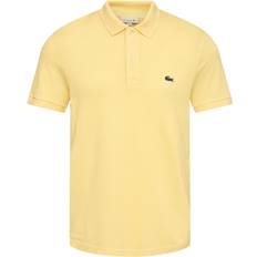Lacoste Gula Pikétröjor Lacoste Short Sleeved Ribbed Collar Shirt Herr Kortärmade
