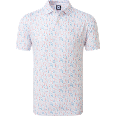 FootJoy Glass Print Halbarm Polo weiß