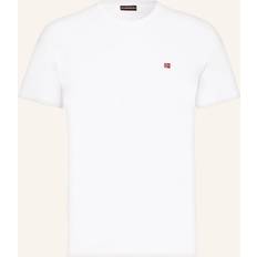 Napapijri T-shirts Napapijri Salis Hvid t-shirt med småt logo HVID