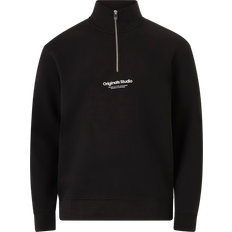 Jack & Jones Herre Overdele Jack & Jones Vesterbro Quarter Zip Sweatshirt Sort