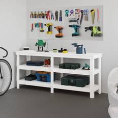 vidaXL Arbejdsbord 181x50x80 massivt fyrretræ Skrivebord