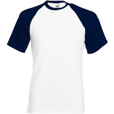 Men's Short Sleeve Baseball T-shirt - White/Deep Navy