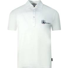 Aquascutum Clothing Aquascutum Aldis Brand London Logo Polo Shirt - White